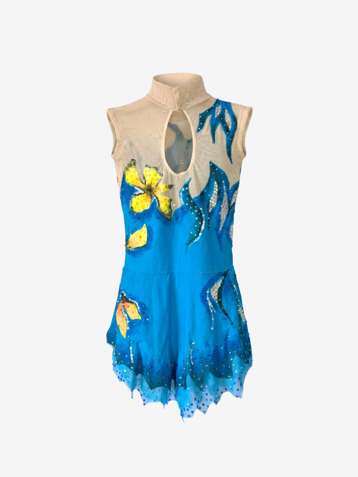 Justaucorps GR bleu FLOWER DREAM