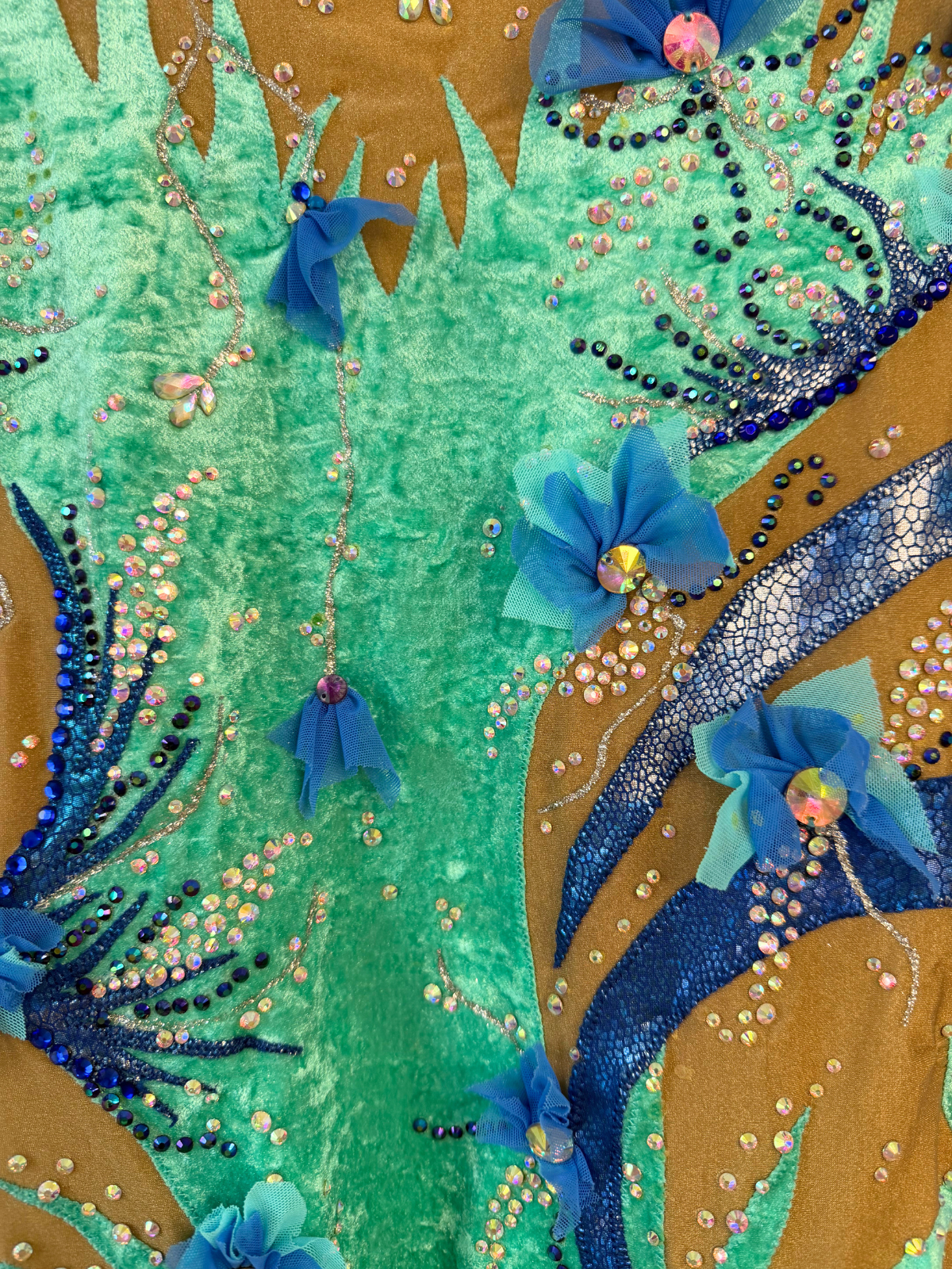 JUSTAUCORPS GR FLEURS BLEU
