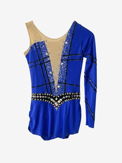 Justaucorps bleu à strass WAVY BLUE
